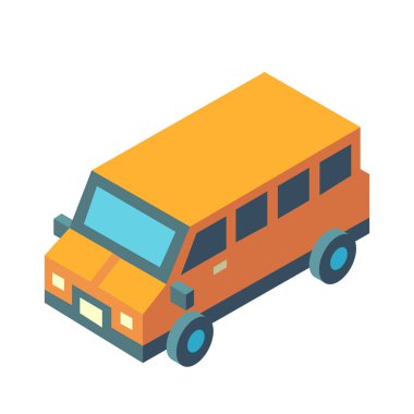 Bir kamyonun vektör çizimi.