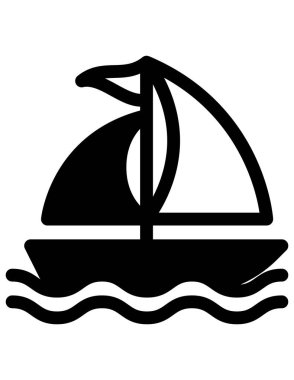 Yat düz vektör simgesi