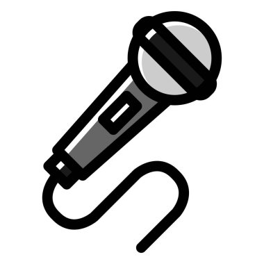 mikrofon simgesi vektör illüstrasyonu 