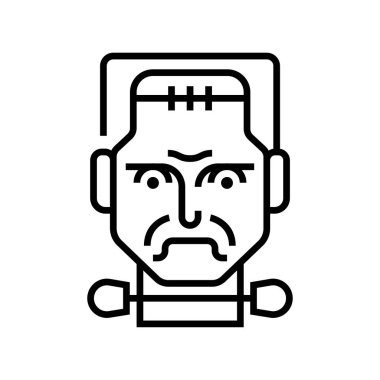 Bir erkek yüz simgesinin vektör illüstrasyonu