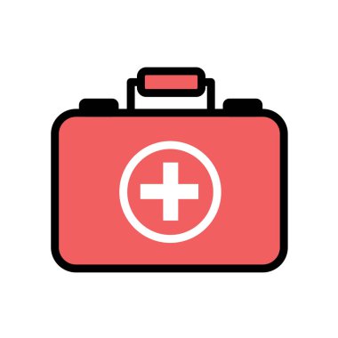 tıbbi çanta ikon vektör illüstrasyonu