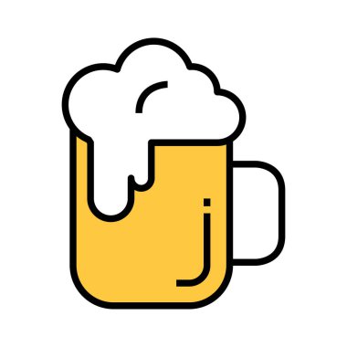 bira, ikon, vektör illüstrasyonu  