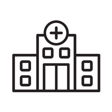 Klinik web simgesi, vektör illüstrasyonu 