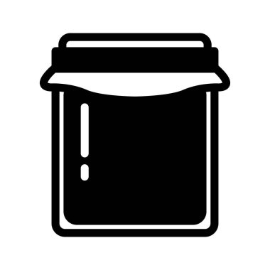 vektör, beyaz arkaplanda kahverengi konteyner simgesi