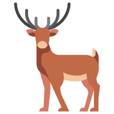 geyik simgesi, vektör illüstrasyonu