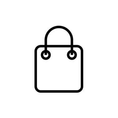 Alışveriş poşeti simgesi, vektör illüstrasyonu