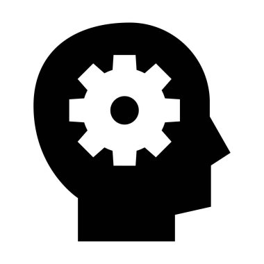 İnsan başı profil simgesi vektör çizim grafik tasarımı