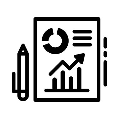 İş haritası simgesi. vektör illüstrasyonu 