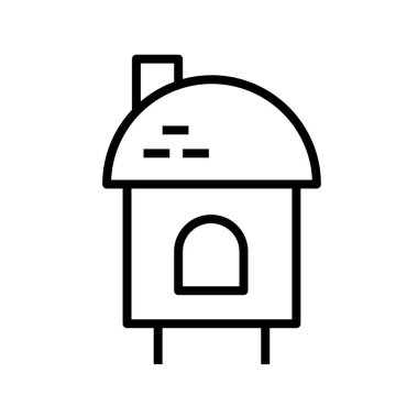 ev düz ikon vektör illüstrasyonu