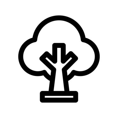 ağaç simgesi vektör illüstrasyonu 