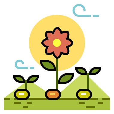 bitki simgesi vektör illüstrasyonu