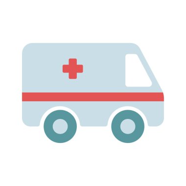 tıbbi ambulans simgesi vektör illüstrasyonu
