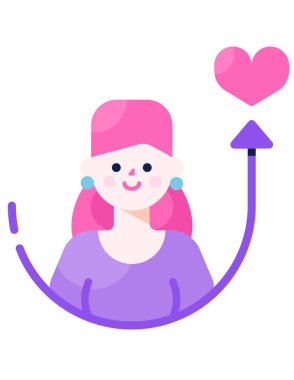 kadın web simgesi, vektör illüstrasyonu 