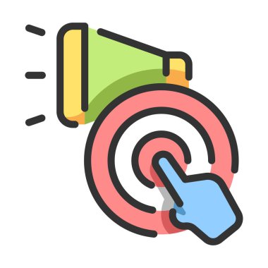 seo ve pazarlama satırı vektör simgesi.