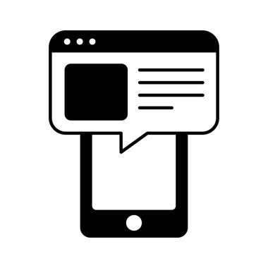 Akıllı telefon web simgesi. Vektör illüstrasyonu 