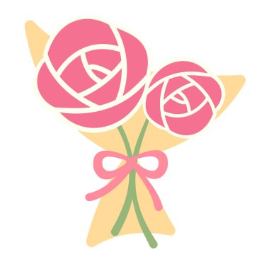 Bir buket gülün vektör çizimi    