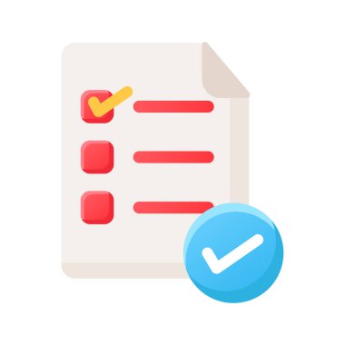 Kontrol listesi vektör simgesine sahip pano