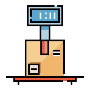 kutu web simgesi, vektör illüstrasyonu  