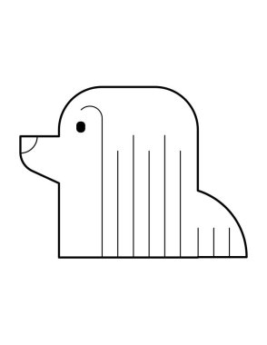 Çizgi film köpek simgesinin vektör çizimi