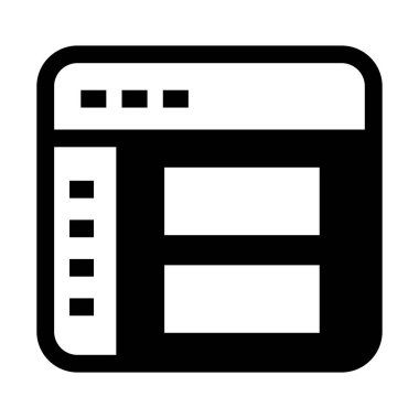 Web tasarım çizgisi vektör simgesi.