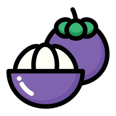 tropikal meyve vektörü simgesi