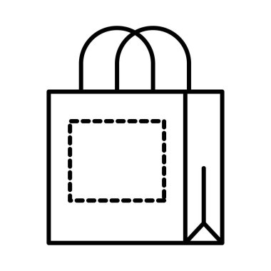 Alışveriş poşeti simgesi vektör illüstrasyon grafik tasarımı