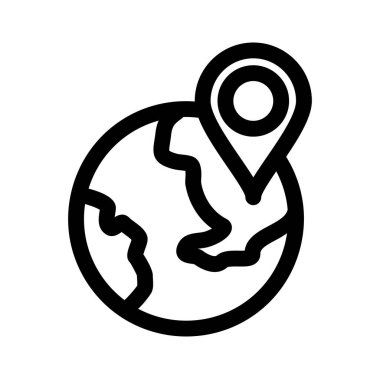 Globe web simgesi. Vektör illüstrasyonu 