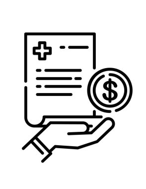 Sigorta web simgesi. Vektör illüstrasyonu 