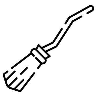 Süpürge, simge, vektör illüstrasyonu 