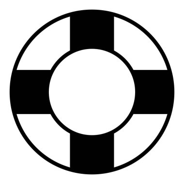 Yaşam şamandırası simgesinin vektör çizimi