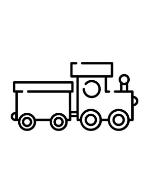 Tren simgesinin vektör illüstrasyonu