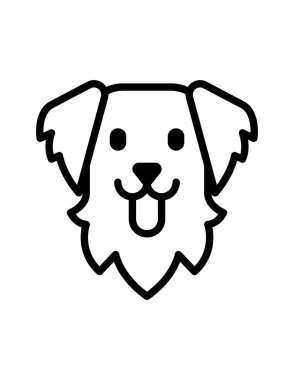 köpek simgesi vektör illüstrasyonu