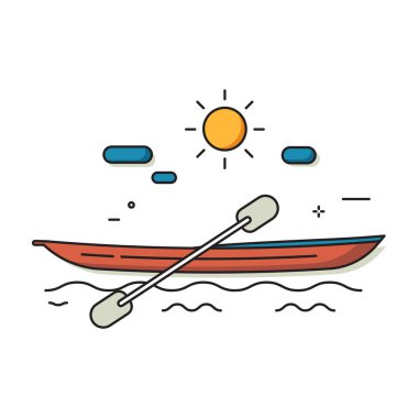 Bir balıkçı teknesinin vektör çizimi