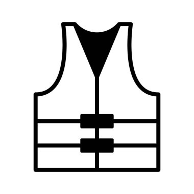 Can yeleğinin basit çizgi simgesi