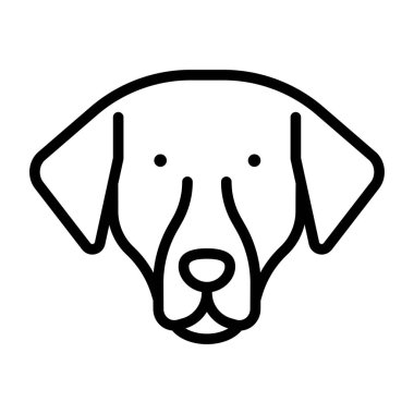Labrador düz ikon vektör çizimi