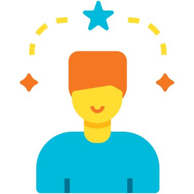 Man web simgesi. Vektör illüstrasyonu 