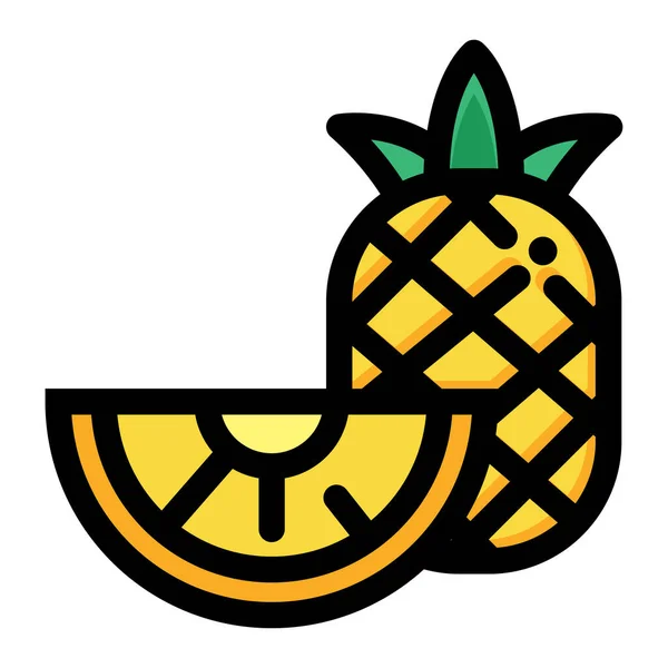 Ananas Web Symbol Vektorillustration — Stockvektor