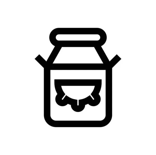 Milk Web Icon Vector Illustration — Stock Vector