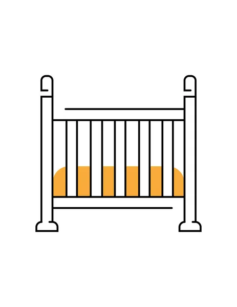 Tempat Tidur Ikon Gambar Vektor - Stok Vektor