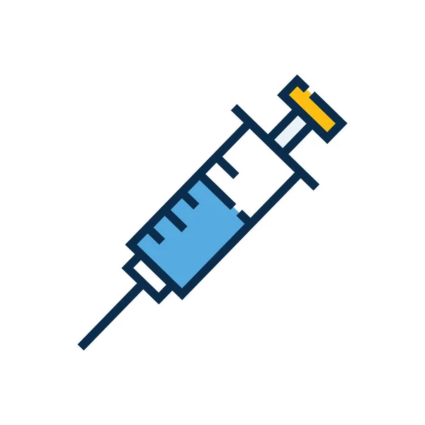 Ikona Strzykawki Kolorze Czarnym Odizolowana Białym Tle Ilustracja Wektora Symbolu — Wektor stockowy