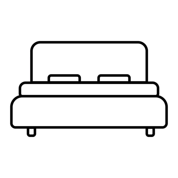 Cama Icono Vector Ilustración — Vector de stock