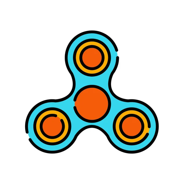 Ilustração Vetorial Ícone Colorido Fidget Spinner — Vetor de Stock