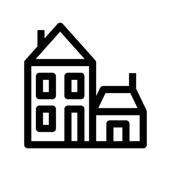 Buildings Icon Vector Illustration — Stock Vector