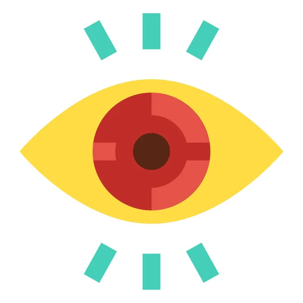 Ojo Icono Vector Ilustración — Vector de stock