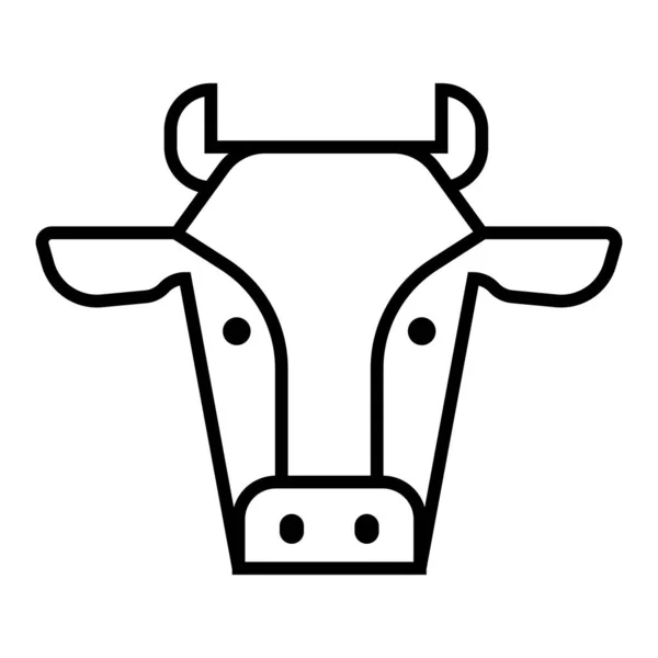 Vaca Icono Vector Ilustración — Archivo Imágenes Vectoriales