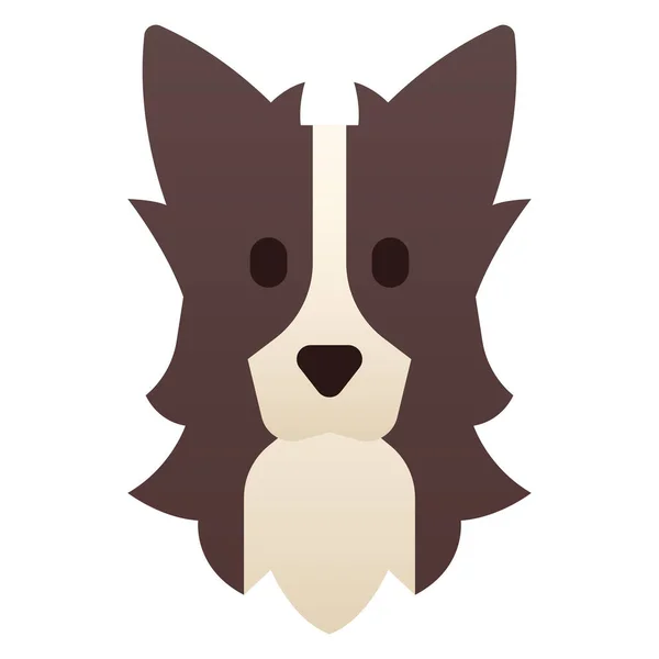 Collie Flat Icon Vector Illustration — Stock Vector