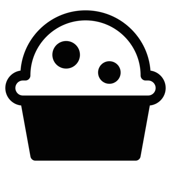 Illustration Vectorielle Icône Plate Muffin — Image vectorielle