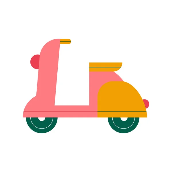 Icono Scooter Estilo Plano Aislado Sobre Fondo Blanco — Vector de stock