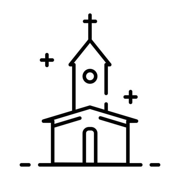 Kyrka Ikon Vektor Illustration — Stock vektor