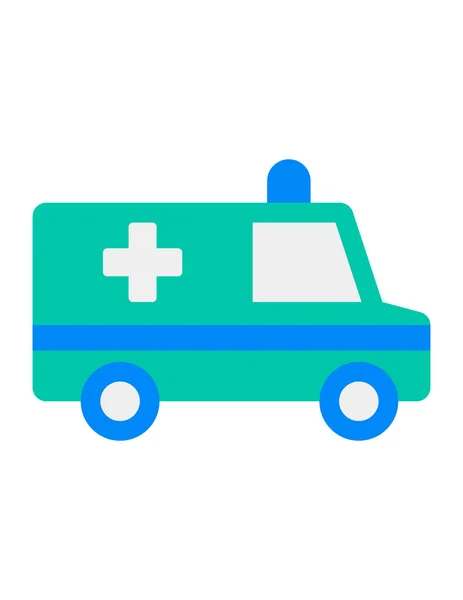 Medizinische Krankenwagen Ikone Vektor Illustration — Stockvektor